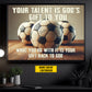 Personalized Soccer Canvas Painting, Your Talent Is God's Gift To You, Sports Quotes Wall Art Decor, Poster Gift For Soccer Lovers, Soccer Players