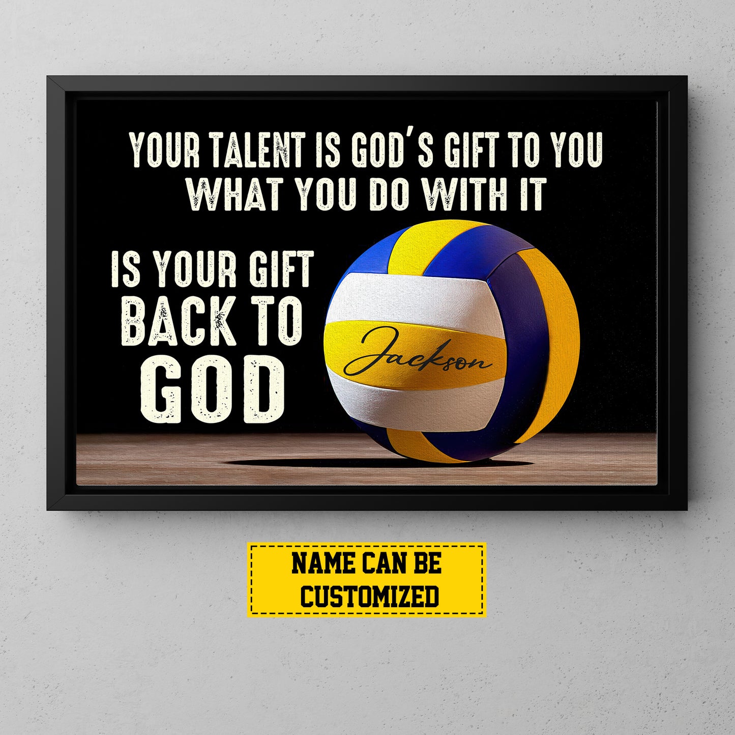 Personalized Funny Volleyball Canvas Painting, What You Do With It Is Your, Sports Quotes Wall Art Decor, Poster Gift For Volleyball Lovers, Volleyball Players