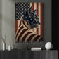 July 4th Cat USA Flag Canvas Painting, Spirit Of America Cat Wall Art Decor, Independence Day Poster Gift For Cat Lover