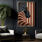 July 4th Frech Bulldog USA Flag Canvas Painting, Stars Stripes And Snorts Wall Art Decor, Independence Day Poster Gift For Frech Bulldog Lover