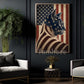 July 4th Cat USA Flag Canvas Painting, Spirit Of America Cat Wall Art Decor, Independence Day Poster Gift For Cat Lover