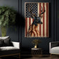 July 4th Deer USA Flag Canvas Painting, Stars Stripes And Antlers USA Wall Art Decor, Independence Day Poster Gift For Deer Lover