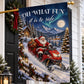 Christmas Snowmobile Garden & House Flag, Oh What Fun It Is To Ride Yard Flag, Xmas Gift For Snowmobiling Lover