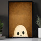 Cute Halloween Boo Canvas Painting, Peekaboo Ghost Wall Art Decor, Spooky Season Poster Gift For Ghost Lover