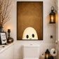 Cute Halloween Boo Canvas Painting, Peekaboo Ghost Wall Art Decor, Spooky Season Poster Gift For Ghost Lover