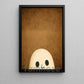 Cute Halloween Boo Canvas Painting, Peekaboo Ghost Wall Art Decor, Spooky Season Poster Gift For Ghost Lover