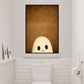 Cute Halloween Boo Canvas Painting, Peekaboo Ghost Wall Art Decor, Spooky Season Poster Gift For Ghost Lover