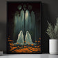 Baby Ghost In Dark Forest Halloween Canvas Painting, Wall Art Decor - Dark Gothic Ghost Halloween Poster Gift