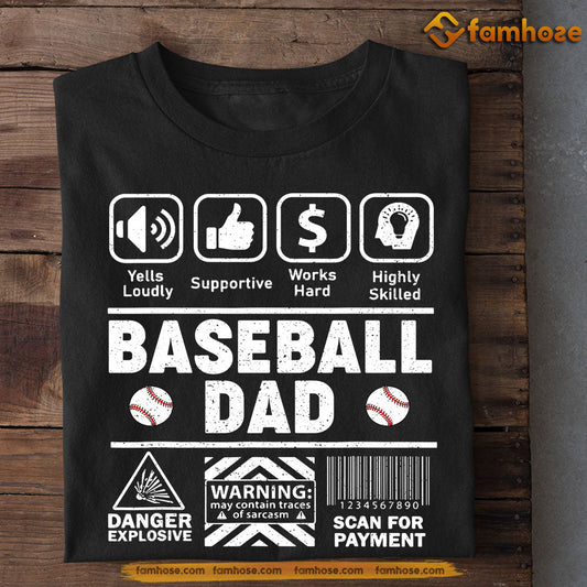 Funny Baseball T-shirt, Baseball Dad Scan For Payment, Father's Day Gift For Baseball Lovers, Baseball Players