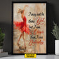 Personalized Motivational Ballet Canvas Painting, I'm Closer Than I Was Yesterday, Sports Quotes Wall Art Decor, Poster Gift For Ballet Lovers, Ballet Girls