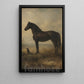 Black Horse Canvas Painting, Horse And Dog Wall Art Decor, Poster Gift For Horse Lover