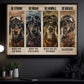 Motivational Dachshund Canvas Painting, Be Strong, Brave, Humble And Badass Wall Art Decor, Poster Gift For Dog Lovers