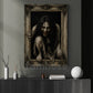 Halloween Scary Horror Portrait Canvas Painting, Creepy Demon Woman Spooky Season Wall Art Decor, Halloween Poster Gift