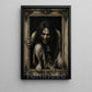 Halloween Scary Horror Portrait Canvas Painting, Creepy Demon Woman Spooky Season Wall Art Decor, Halloween Poster Gift