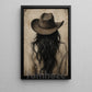 Cowgirl Riding Horse Canvas Painting, Western Woman Wall Art Decor, Poster Gift For Cowgirls