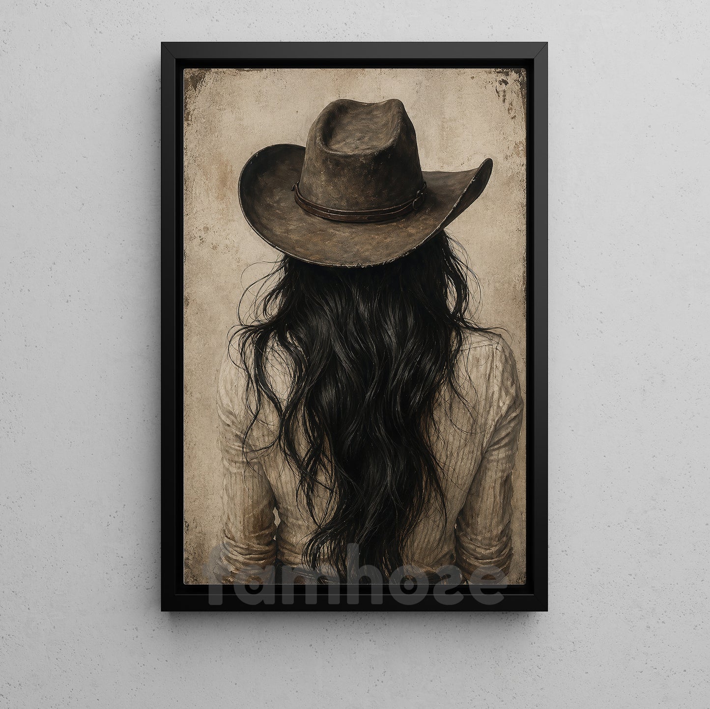 Cowgirl Riding Horse Canvas Painting, Western Woman Wall Art Decor, Poster Gift For Cowgirls