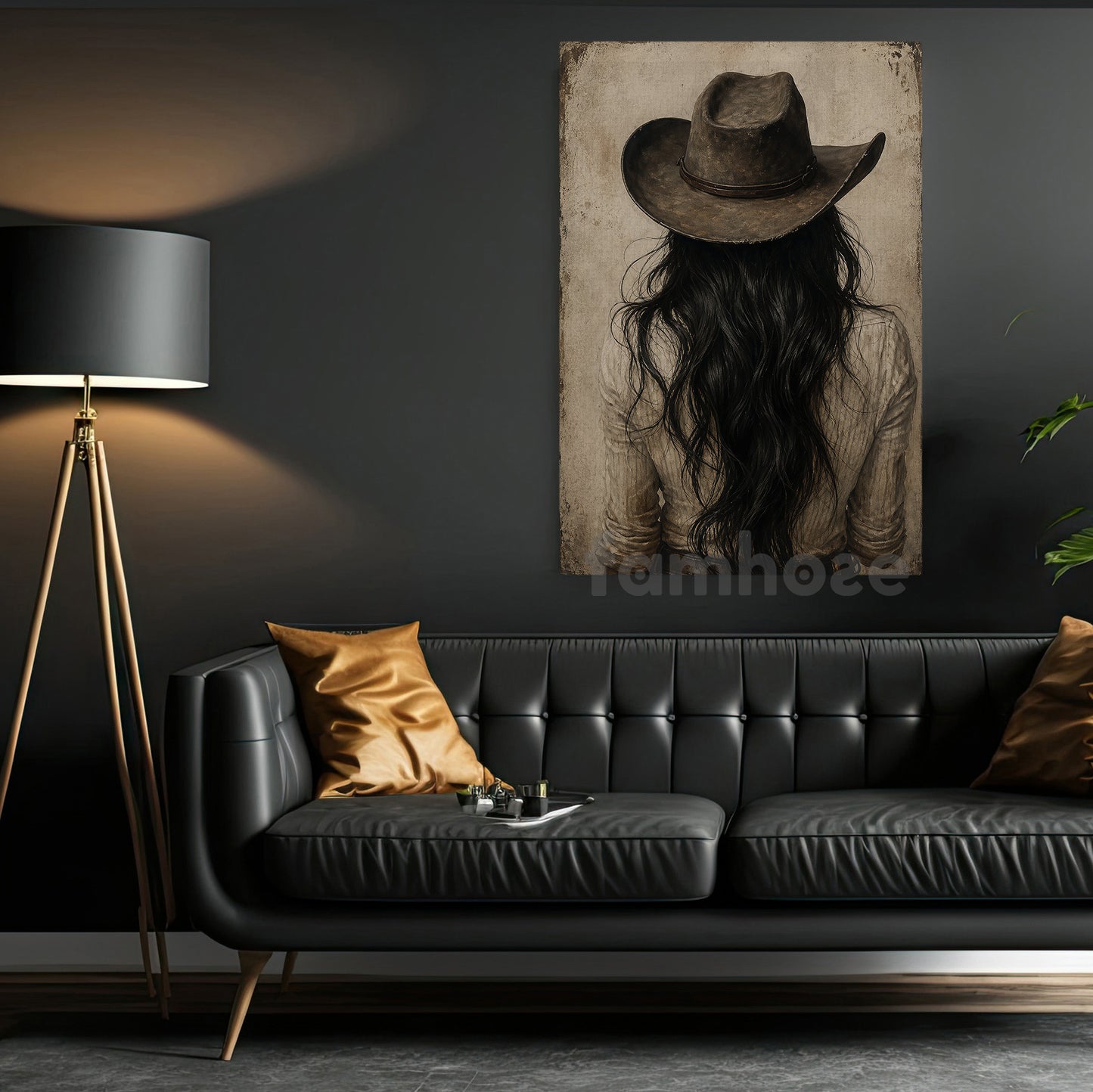Cowgirl Riding Horse Canvas Painting, Western Woman Wall Art Decor, Poster Gift For Cowgirls