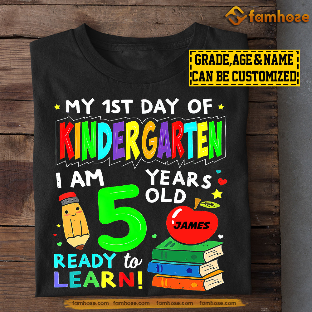 Personalized Back To School Kids T-shirt, Ready To Learn, Gift For Kids