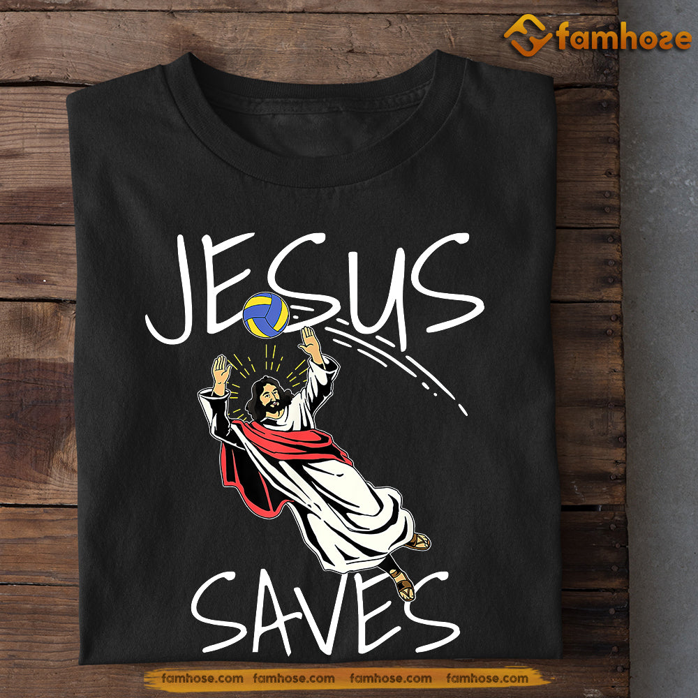 Funny Volleyball T-shirt, Jesus Saves, Gift For Volleyball Lovers, Gift For Christian Lovers