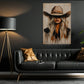 Blonde Cowgirl Canvas Painting, Western Woman Wall Art Decor, Poster Gift For Cowgirls