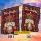 Personalized Christmas Nutcracker Garden & House Flag, Custom Family Name With Red Tartan Plaid Yard Flag, Xmas Gift For Nutcracker Lover