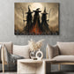 Halloween Three Witches Canvas Painting, Witch Coven Spooky Season Wall Art Decor, Halloween Poster Gift For Witch Lover