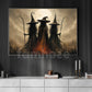 Halloween Three Witches Canvas Painting, Witch Coven Spooky Season Wall Art Decor, Halloween Poster Gift For Witch Lover