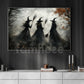 Halloween Three Witches Canvas Painting, Witch Coven Spooky Season Wall Art Decor, Halloween Poster Gift For Witch Lover
