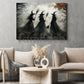 Halloween Three Witches Canvas Painting, Witch Coven Spooky Season Wall Art Decor, Halloween Poster Gift For Witch Lover