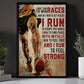 Motivational Running Canvas Painting, I Don't Run To Win Races, Inspirational Quotes Wall Art Decor, Poster Gift For Running Lover