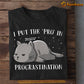 Cat T-shirt, I Put The Pro In Procrastination, Gift For Cat Lovers, Cat Owners, Cat Tees