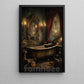 Halloween Mothman Canvas Painting, Moth Reading In Bathtub Wall Art Decor, Spooky Season Poster Gift For Mothman Lover