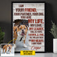 Personalized Dog Canvas Painting, You Are My Life My Love, Dog Wall Art Decor, Poster Gift For Dog Lovers