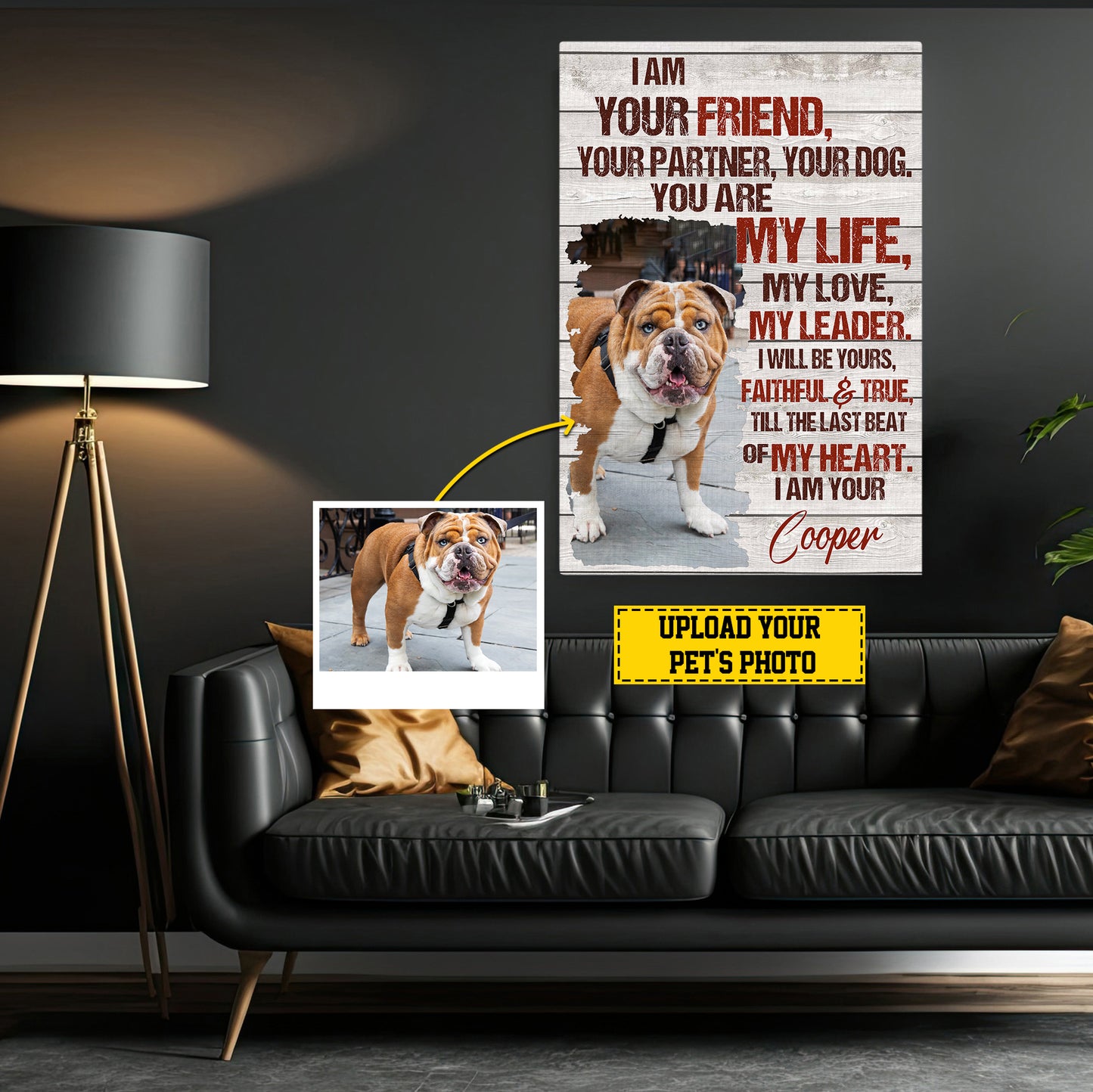 Personalized Dog Canvas Painting, You Are My Life My Love, Dog Wall Art Decor, Poster Gift For Dog Lovers