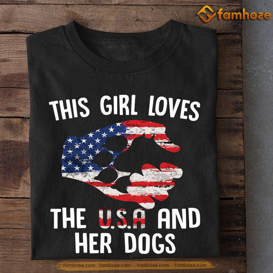 Vintage Dog T-shirt, This Girl Loves Her Dogs, Gift For Dog Lovers, Dog Owners, Dog Tees