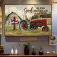 Farm Poster & Canvas, God Blessed America Farmer, Farmer Canvas Wall Art, Poster Gift For Farm Lovers