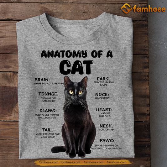 Funny Back Cat T-shirt, Anatomy Of A Cat Brain Nose Neck Paws, Gift For Cat Lovers, Cat Owners, Cat Tees