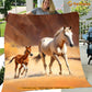 Horse Blanket, Follow Me My Darling Fleece Blanket - Sherpa Blanket Gift For Horse Lover