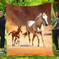 Horse Blanket, Follow Me My Darling Fleece Blanket - Sherpa Blanket Gift For Horse Lover