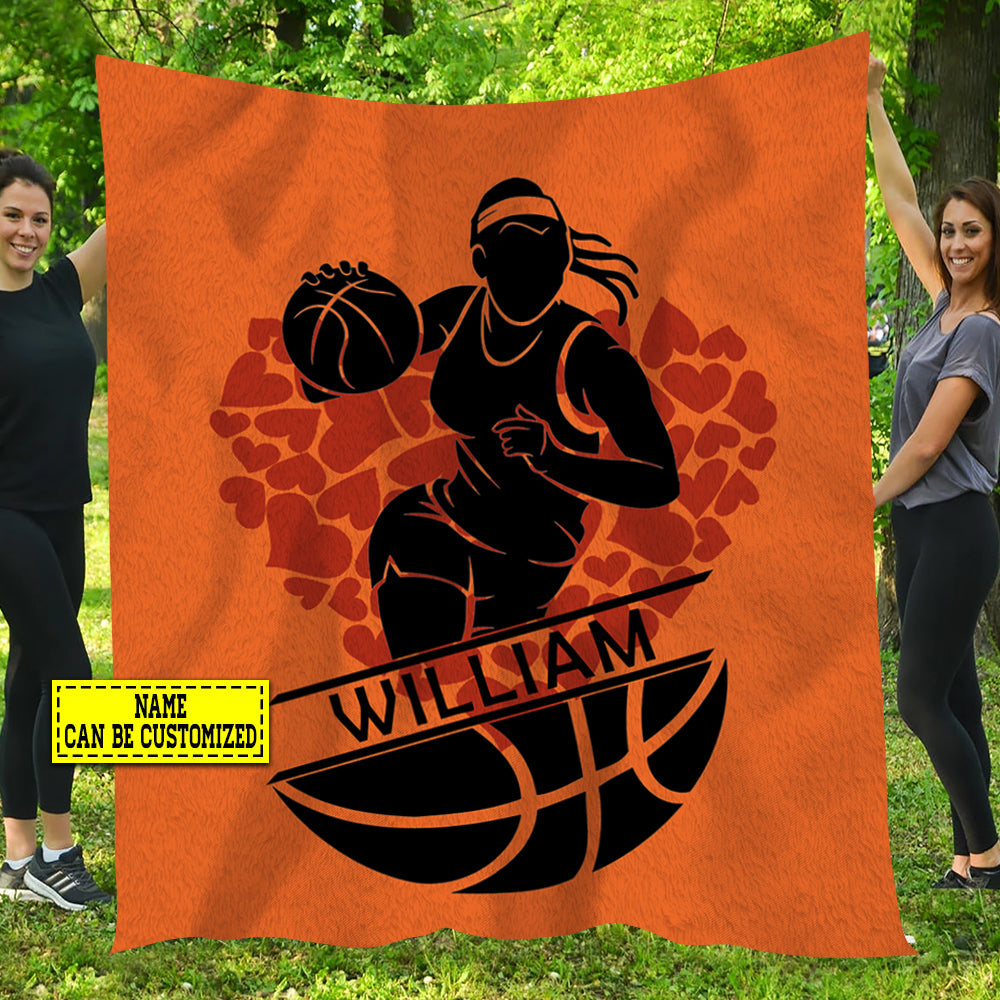 Personalized Basketball Blanket, Play Basketball Like Me Fleece Blanket - Sherpa Blanket Gift For Basketball Lovers, Basketball Players