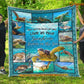 Turtle Blanket, Salt Water Heals My Soul Live In The Sunshine Fleece Blanket - Sherpa Blanket Gift For Turtle Lover, Turtle Owners