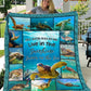 Turtle Blanket, Salt Water Heals My Soul Live In The Sunshine Fleece Blanket - Sherpa Blanket Gift For Turtle Lover, Turtle Owners