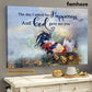 Chicken Poster/Canvas, The Day I Asked For Happiness God Gave Me You, Chicken Canvas Wall Art, Poster Gift For Chicken Lovers