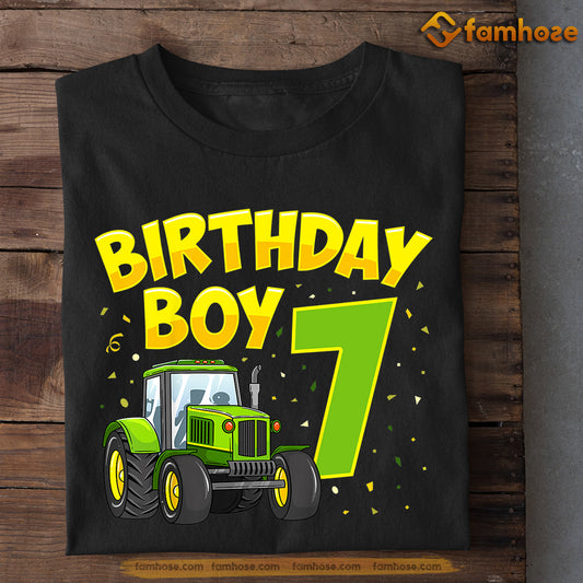 Tractor Kids T-shirt, Birthday Boy 7, Back To School Gift For Tractor Kids Boys And Girls