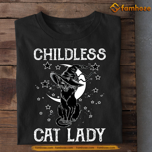 Funny Halloween Cat T-shirt, Childless Cat Lady, Spooky Season Gift For Cat Lovers, Cat Owners Tee