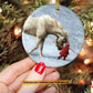 Funny Christmas Horse Ornament, Let's Me Take You Gift For Horse Lovers, Circle Ceramic Ornament