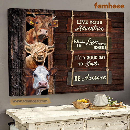 Farm Poster & Canvas, Fall In Love With Moments, Farmer Canvas Wall Art, Poster Gift For Farm Lovers