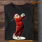 Funny Christmas Hockey T-shirt, Santa Claus Playing Hockey, Xmas Gift For Hockey Lovers