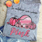 Softball T-shirt, In October We Wear Pink, Gift For Softball Lovers Who Support Breast Cancer Awareness