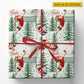 Personalized Christmas Volleyball Wrapping Paper, Santa Playing Volleyball Wrapping Paper Rolls, Xmas Gift Wrap For Volleyball Lover